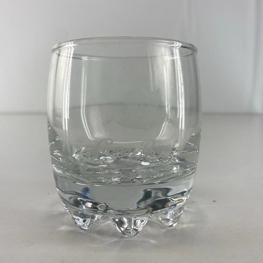 Beautiful CROWN ROYAL 8 Point Low‎ Ball Whiskey Rocks Glass  Made In Italy